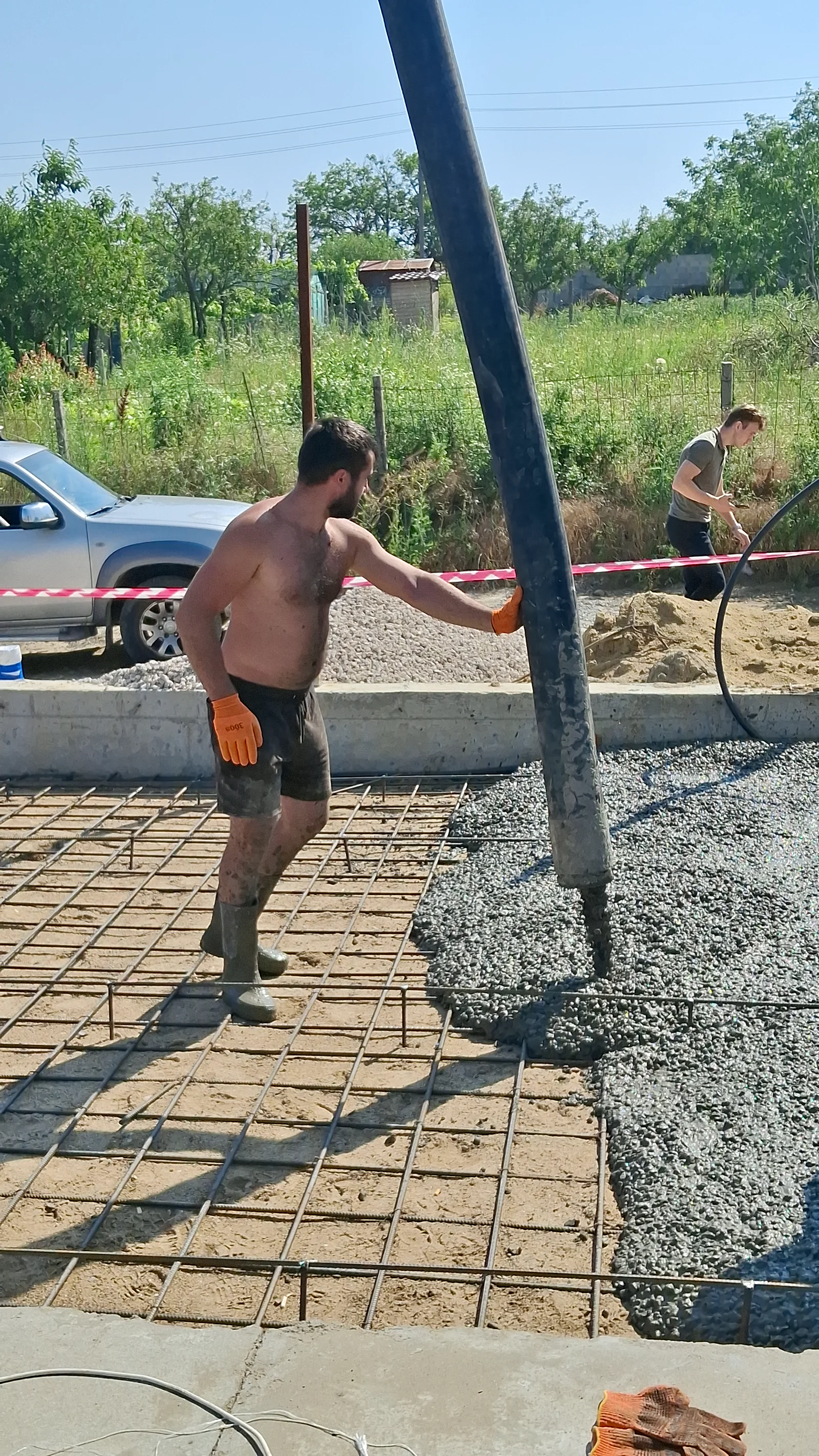 Punerea în operă a betonului la Bâc